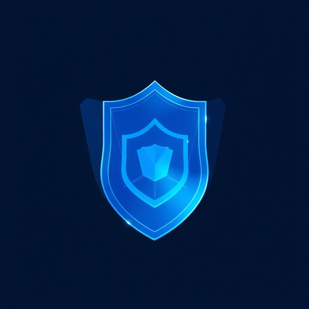 Sky-blue geometric shield mark on a dark navy background — a piece of SIRKit brand imagery.